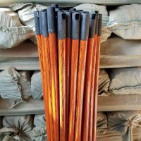 garden tools pvc coated eucalyptus natural wood broom stick