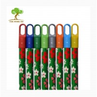 7.8cm plastic colorful cap wood broom handle/mop stick