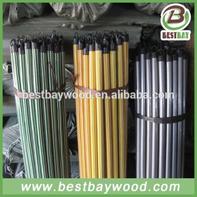 pvc coated broom wooden stick/pvc coated broomstick wood/wood broom stick